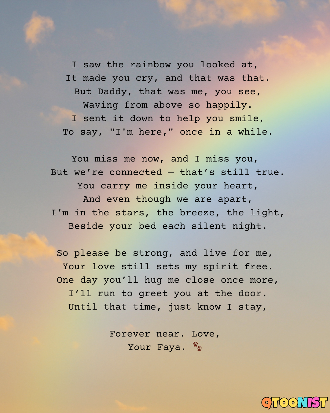 Custom Rainbowbridge Poem (Digital Download)