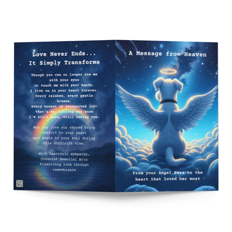 Custom Rainbow Bridge Poem Card