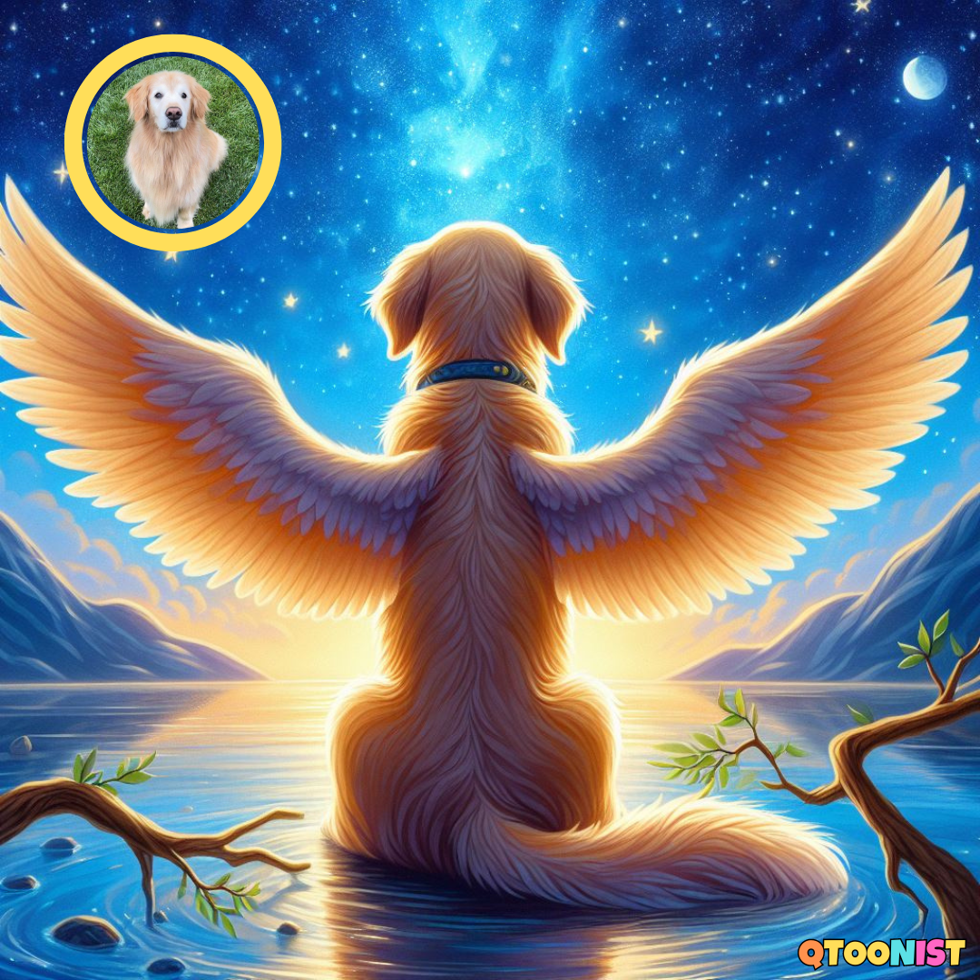 Custom Starry Angel Wings Portrait - Digital Art Commission