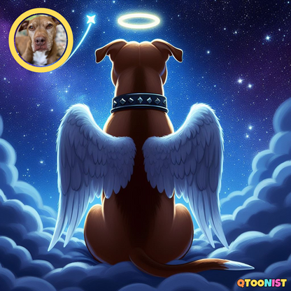 Custom Starry Angel Wings Portrait - Digital Art Commission