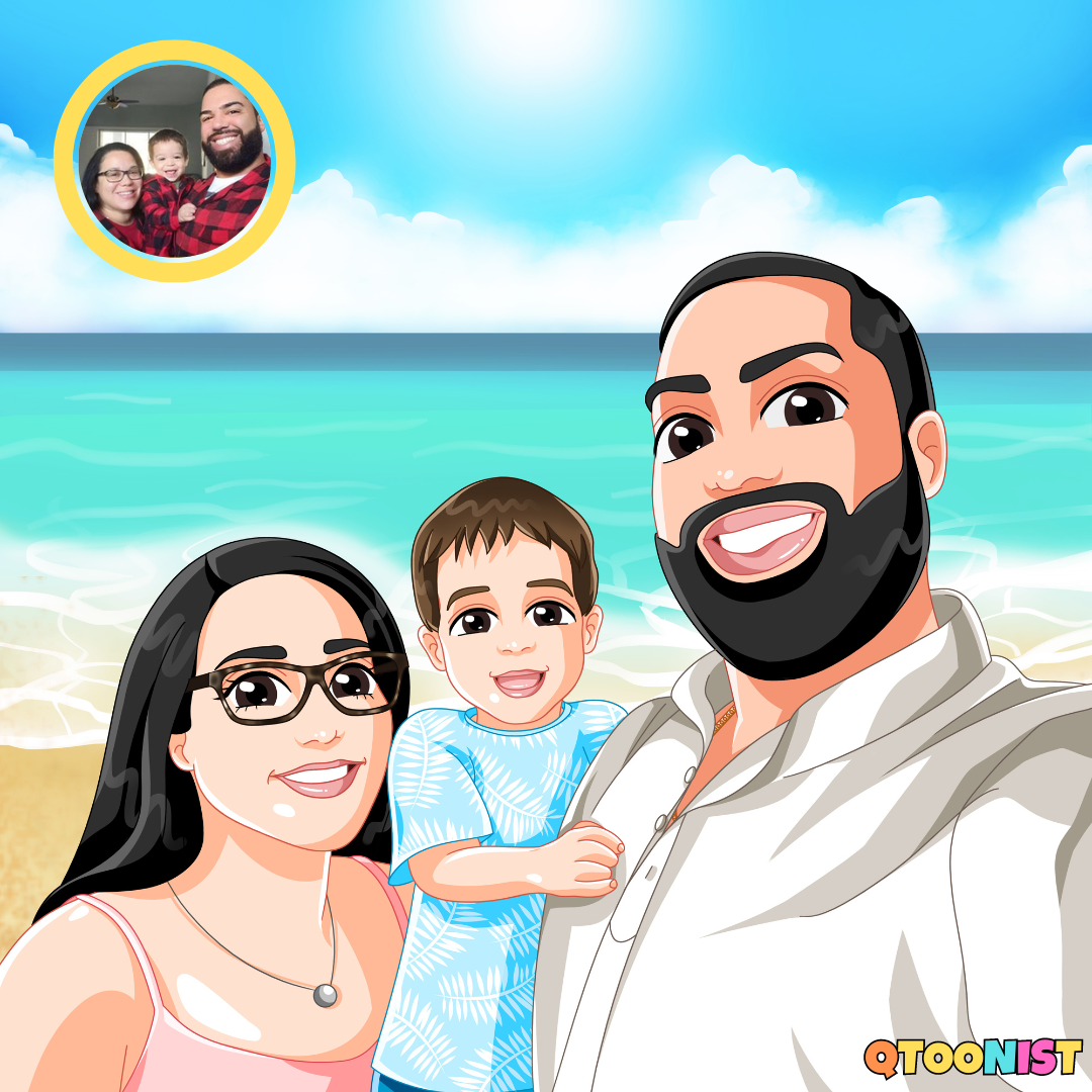 Custom Family Cartoon Portrait - Digital Art Commission