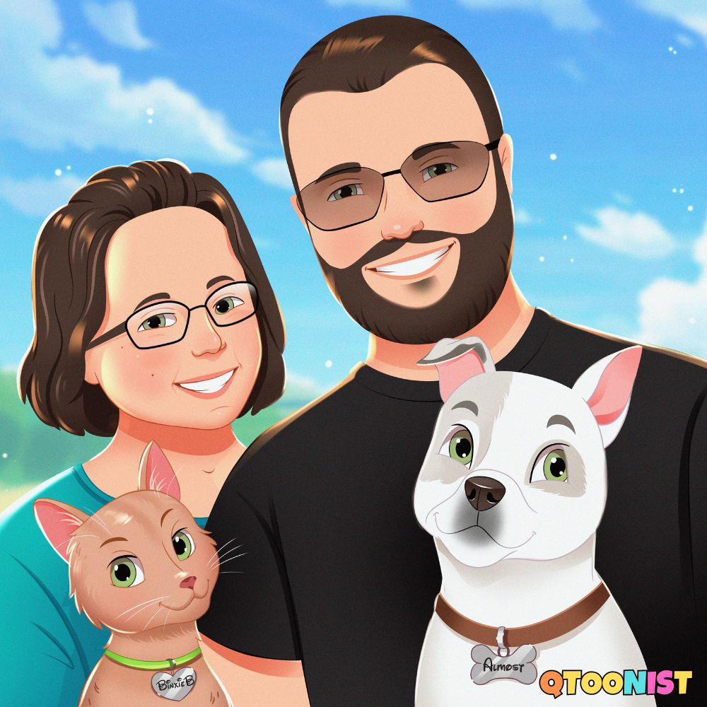 Custom Pet Cartoon Portrait - Digital Art Commission
