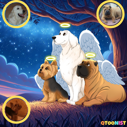 Custom Starry Angel Wings Portrait - Digital Art Commission